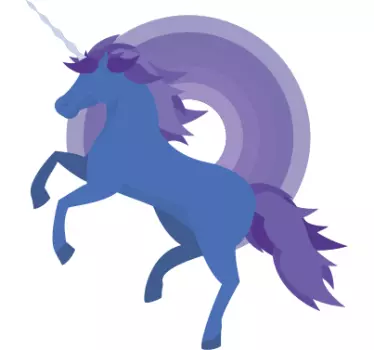 Fantasy unicorn image illustration sticker - TenStickers