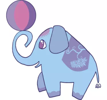 Kids Circus Elephant Wall Sticker - TenStickers