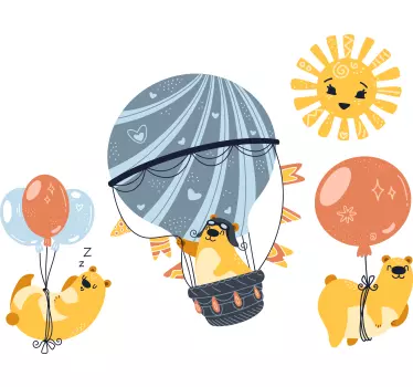 Playful Balloon Adventure wall stickers for kid - TenStickers