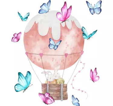Hot Air Balloon Adventure nursery rhyme wall sticker - TenStickers