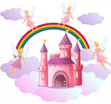 Fairy castle delight wall stickers for kid - TenStickers