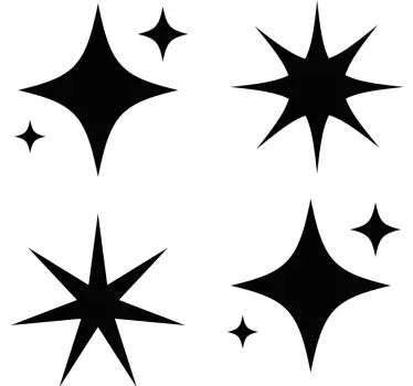 Starburst shapes illustration sticker - TenStickers