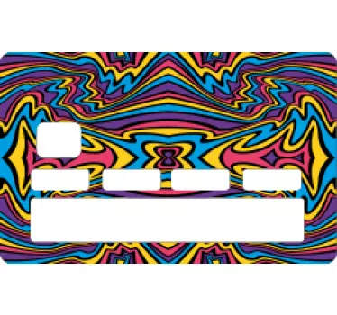 Credit card sticker vibrant abstract design - TenStickers