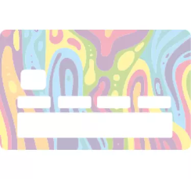 Bright abstract design credit card sticker - TenStickers