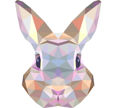 Geometric Rabbit Decal - TenStickers