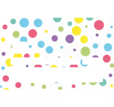 Colorful Polka Dots credit card sticker - TenStickers