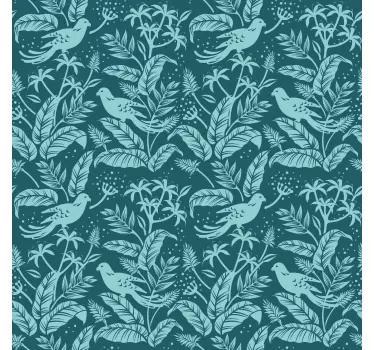 Turquoise flying birds decals for furniture - TenStickers