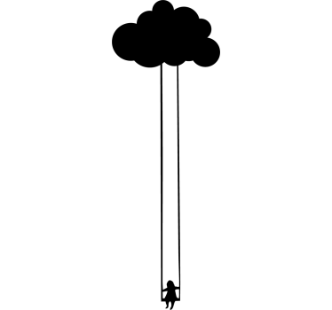 Child on a Cloud Swing Decal - TenStickers
