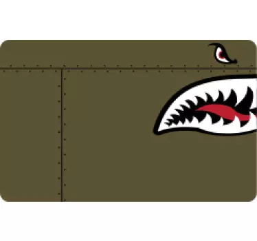 Fierce character artwork credit card sticker - TenStickers