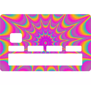 Psychedelic effect credit card sticker - TenStickers