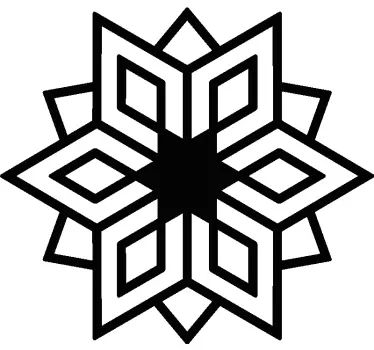 Kaleidoscope Monochrome Wall Sticker - TenStickers