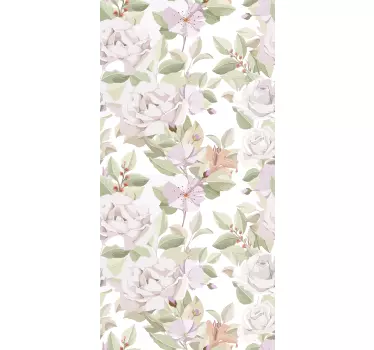 Elegant floral seamless pattern window decal - TenStickers