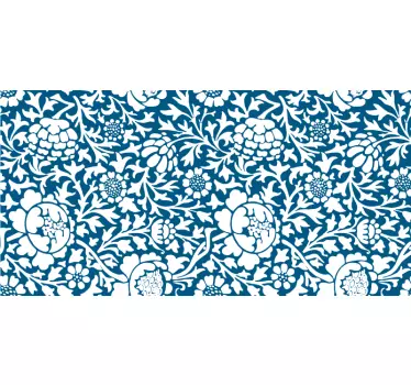 Marine blue flora decals for furniture - TenStickers