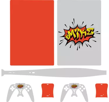 Comic Style Emblem PS5 skin - TenStickers