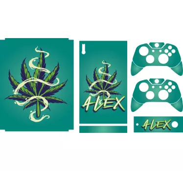 Custom marihuana design xbox wrap - TenStickers
