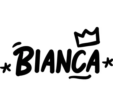 Custom Name Crown teenage wall decals - TenStickers