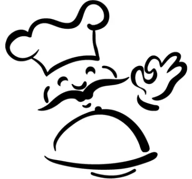 Smiling Chef Wall Sticker - TenStickers