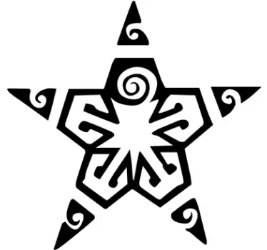 Celtic Star Decorative Sticker - TenStickers