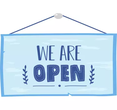 Welcome open sign shop window sticker - TenStickers