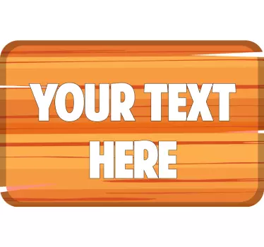 Wooden signs with personalised text shop window decal - TenStickers
