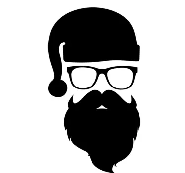 Santa Silhouette Christmas Decal - TenStickers