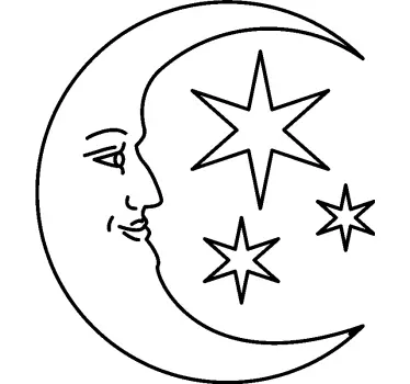 Moon Wall Sticker - TenStickers