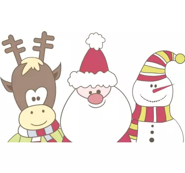 Front Window Christmas Decal - TenStickers