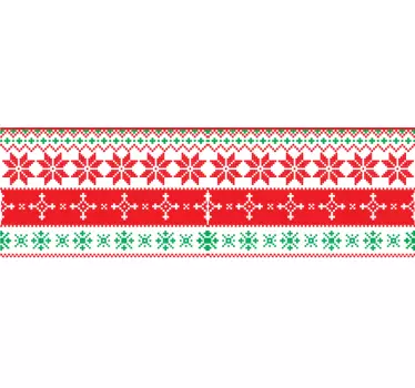 Christmas Pattern Window Sticker - TenStickers