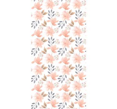 Hand painted floral pattern privacy film for window - TenStickers
