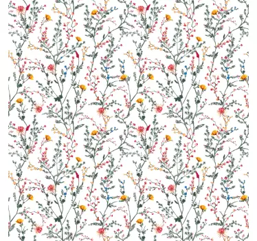 Thin minimalistic garden flowers decals for furniture - TenStickers
