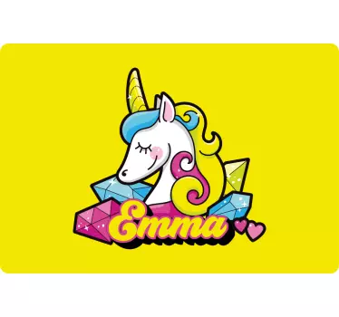 Pretty diamond unicorn laptop stickers - TenStickers