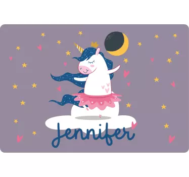 Custom dancing unicorn laptop skin - TenStickers