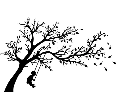 Kids Swing Tree Wall Sticker - TenStickers