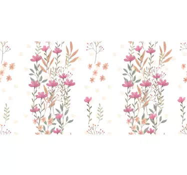 Botanical tall flowers decals for furniture - TenStickers