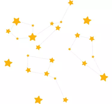 Constellations on sky graphic space sticker - TenStickers