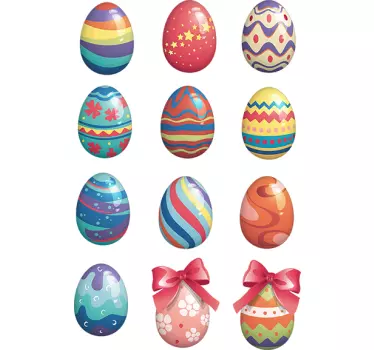 Easter Eggs Sticker - TenStickers