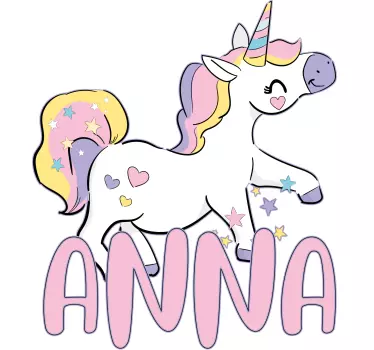 Magical unicorn design custom sticker - TenStickers