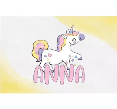 Custom happy unicorn laptop skin - TenStickers