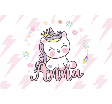 Custom baby unicorn laptop skin - TenStickers