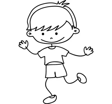 Boy Smiling Sticker - TenStickers