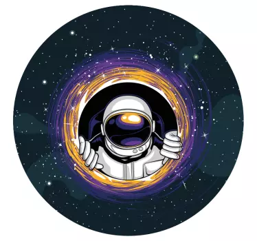 Astronauts and black holes wallpaper decal - TenStickers