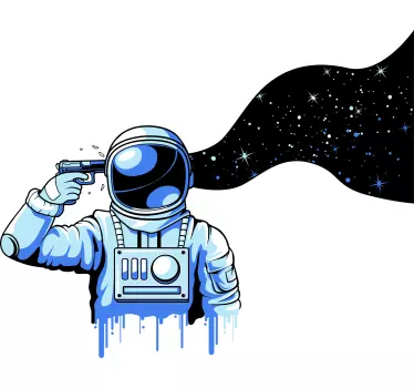 Astronaut Cosmic Imagery space wall sticker - TenStickers