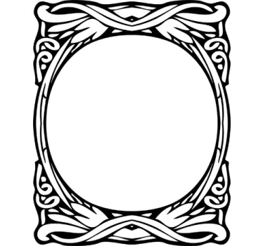 Modernist Circular Frame Wall Sticker - TenStickers