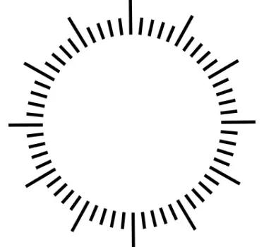 Lined Clock Sticker - TenStickers