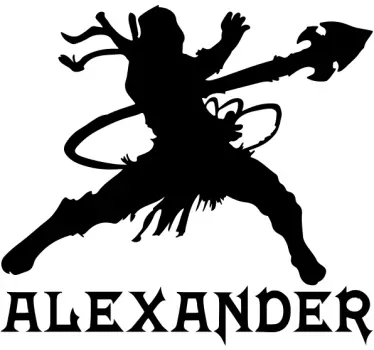 Wall sticker warrior silhouette personalization - TenStickers