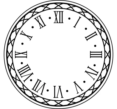 Retro style with roman numerals clock sticker - TenStickers
