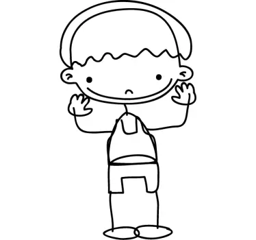 Playful Child Character wall stickers for kid - TenStickers