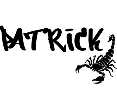Wall sticker personalized scorpion design - TenStickers