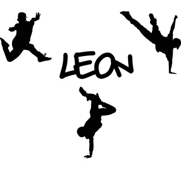 Wall stickers for kid dynamic silhouette shapes - TenStickers