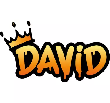 Text sticker customizable name badge - TenStickers
